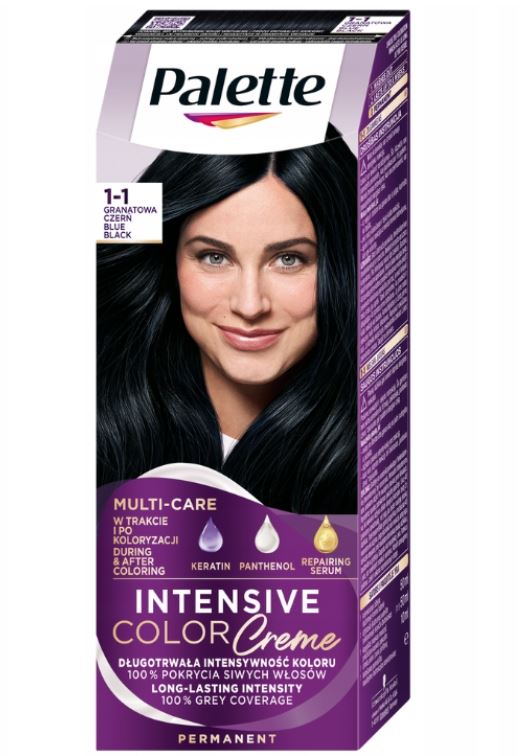 Palette Intensive Color Creme, farba do włosów, C1 granatowa czerń