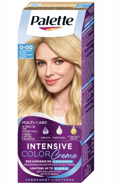 Palette Intensive Color Creme, farba do włosów, E20 superjasny blond