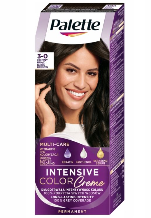 Palette Intensive Color Creme, farba do włosów, N2 ciemny brąz