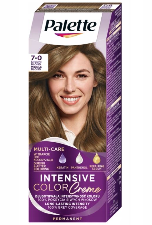 Palette Intensive Color Creme, farba do włosów, N6 średni blond