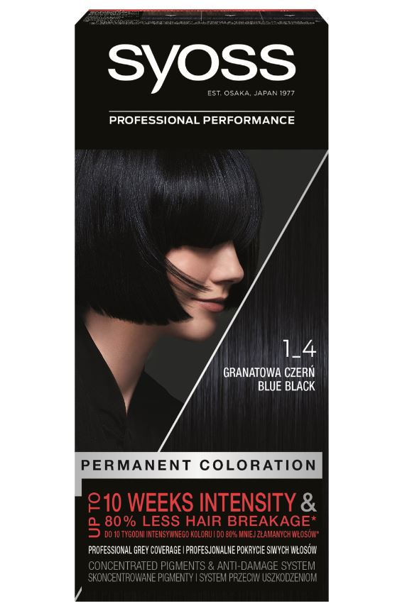 Syoss Color, farba do włosów, 1-4 granatowa czerń