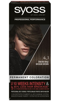Syoss Color, farba do włosów, 4-1 średni brąz