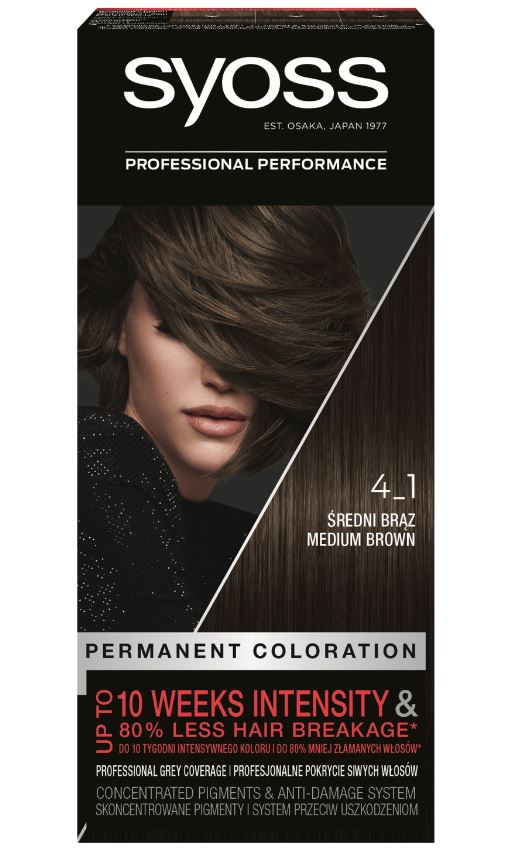 Syoss Color, farba do włosów, 4-1 średni brąz