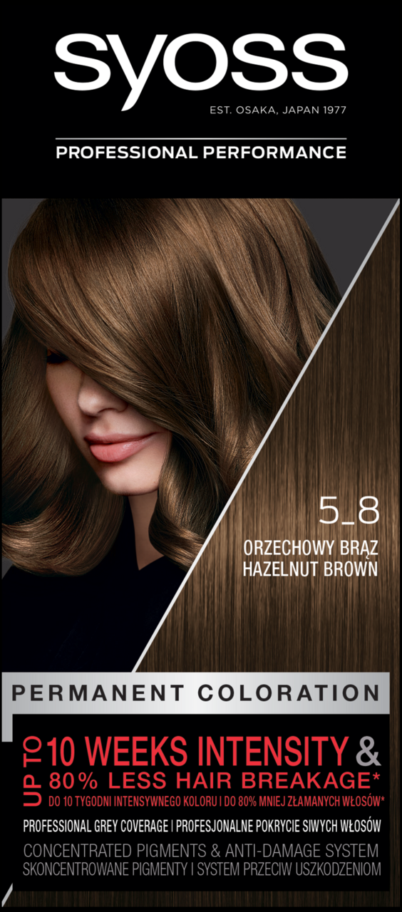 Syoss Color, farba do włosów, 5-8 orzechowy brąz
