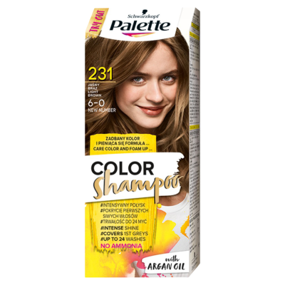 Palette Color Shampoo, koloryzujący szampon, 231 jasny brąz