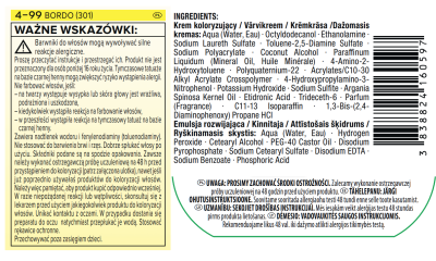 Palette Color Shampoo, koloryzujący szampon, 301 bordo