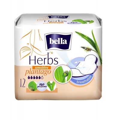 Bella Herbs Babka Lancetowata, podpaski higieniczne, 12 sztuk