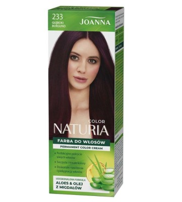 Joanna Naturia Color, farba do włosów, 233 głęboki burgund