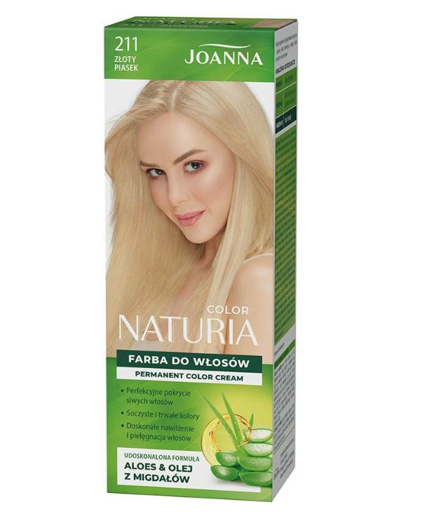 Joanna Naturia Color, farba do włosów, 211 złoty piasek