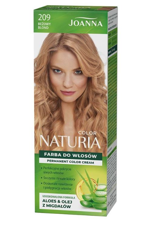 Joanna Naturia Color,  farba do włosów, 209 beżowy blond