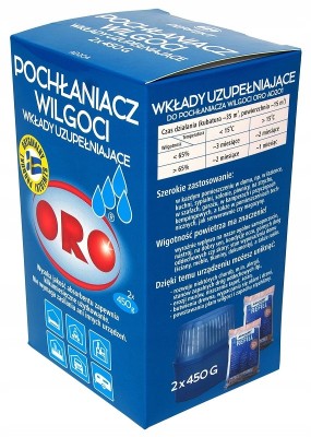 Oro Nr AD204 pochłaniacz wilgoci wkład uzupełniający 2*450g