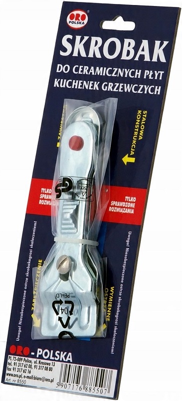 Oro skrobak ze stali nierdzewnej do czyszczenia płyt ceramicznych 1 sztuka