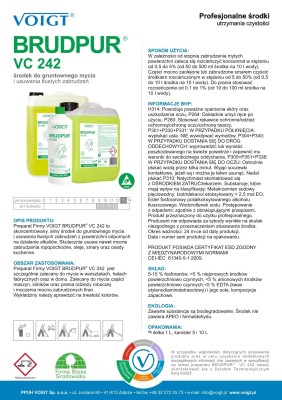 VC 242 Brudpur skoncentrowany środek do usuwania tłustego brudu 1l