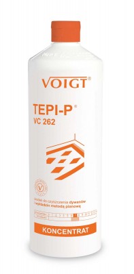 VC 262 Tepi-P, skoncentrowany preparat do czyszczenia wykładzin dywanowych metodą aktywnej, suchej piany, która zapobiega przemoczeniu mytych powierzchni 1l