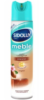 Sidolux M Migdał, środek do czyszczenia mebli drewnianych, spray 350ml