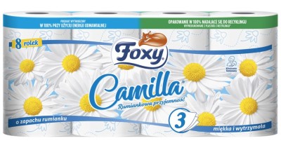 Foxy Camilla papier toaletowy, 3 warstwy, 8 rolek