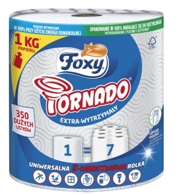 Foxy Tornado, ręcznik kuchenny, 1 rolka