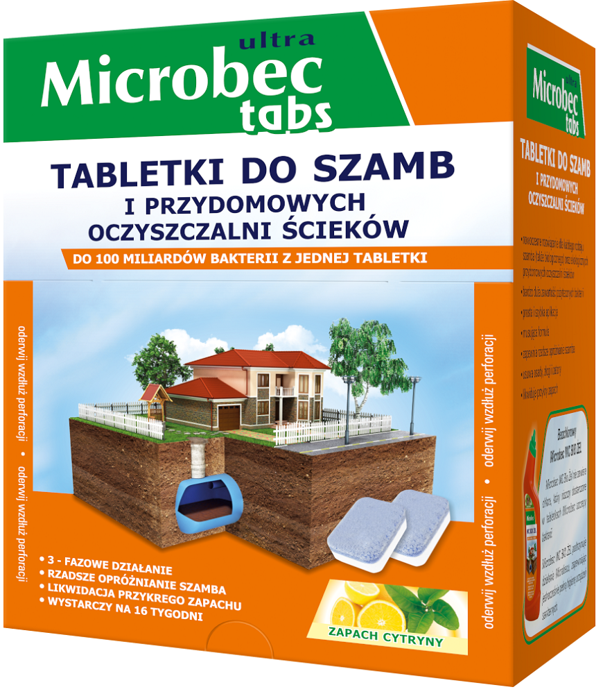 Bros Microbec Ultra tabletki do przydomowych oczyszczalni ścieków i szamb 16 sztuk
