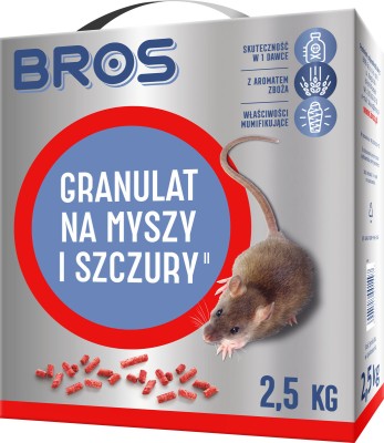 Bros trutka w granulacie na myszy i szczury 2,5 kg