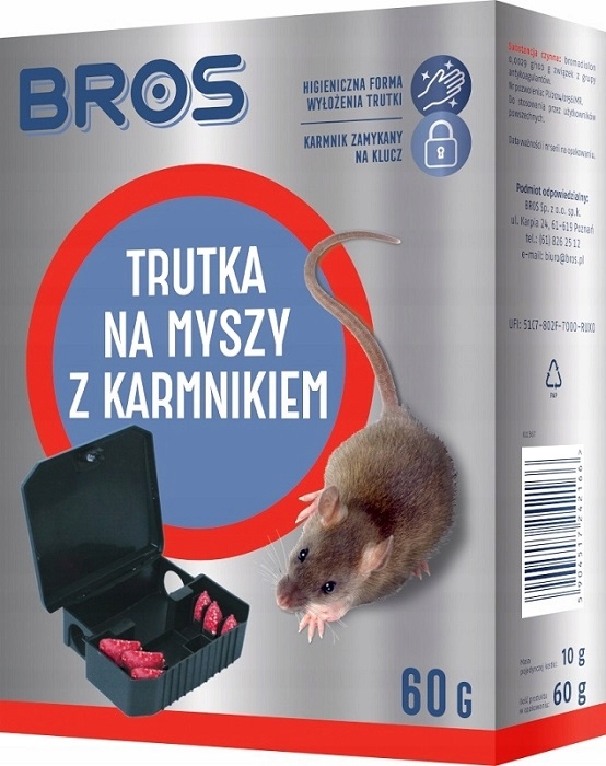 Bros karmnik z trutką na myszy