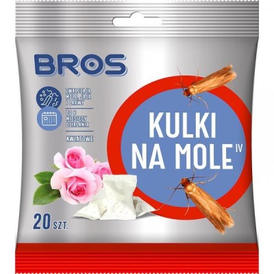 Bros kwiatowe kulki na mole 20 sztuk 