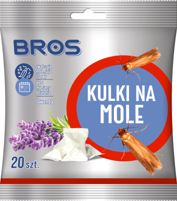 Bros lawendowe kulki na mole 20 sztuk 