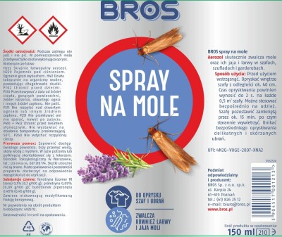 Bros środek na mole spray 150ml
