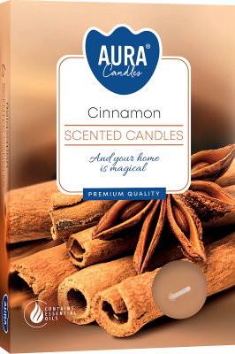 PODGRZEWACZE świeczki zapachowe Bispol p15-65 Aura - CYNAMON - 6 sztuk