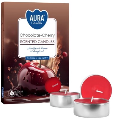 PODGRZEWACZE świeczki zapachowe Bispol p15-104 Aura CZEKOLADA - WIŚNIA 6 sztuk