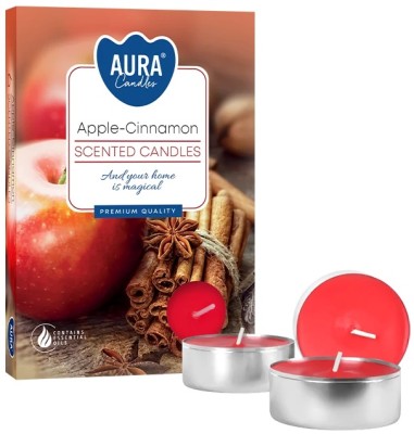 PODGRZEWACZE świeczki zapachowe Bispol p15-87 Aura JABŁKO - CYNAMON / 6 szt