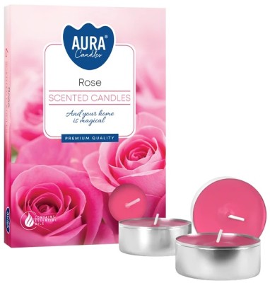 PODGRZEWACZE świeczki zapachowe Bispol p15-78 Aura - RÓŻA - 6 sztuk