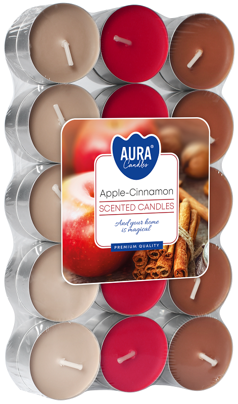 Bispol p15-30-87 Aura JABŁKO - CYNAMON podgrzewacze zapachowe - 30 sztuk