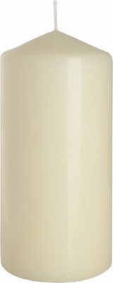 Bispol Aura sw70/150-011 Ecru świeca walec 7x15cm - 66 godzin