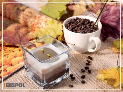 Bispol Aura snk80-67 WANILIA trójkolorowa świeca zapachowa w szkle - 32H