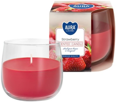 Bispol Aura sn71-73 TRUSKAWKA świeca zapachowa w szkle - 24h