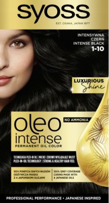 Syoss Oleo, Farba do włosów, 1-10 Intensywna czerń