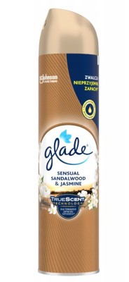 Glade by Brise, Drzewo Sandałowe z Bali i Jaśmin, odświeżacz powietrza, aerozol 300ml