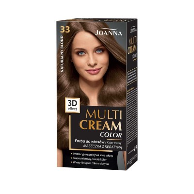 Joanna Multi Cream Color, farba do włosów, 33 naturalny blond