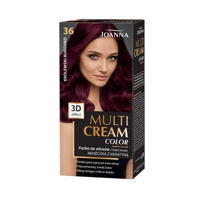 Joanna Multi Cream Color, farba do włosów, 36 królewski burgund