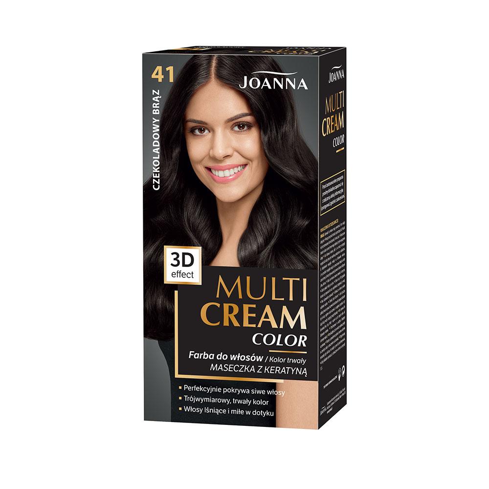 Joanna Multi Cream Color, farba do włosów, 41 czekoladowy brąz