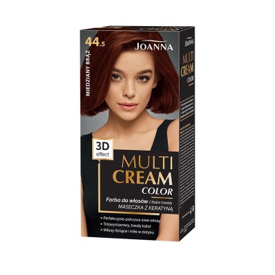 Joanna Multi Cream Color, farba do włosów, 44.5 miedziany brąz