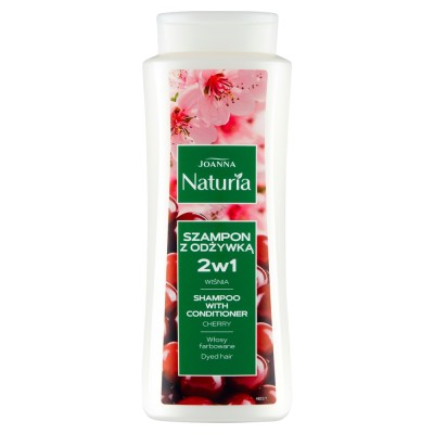 Joanna Naturia Wiśnia 2w1, szampon do włosów farbowanych, 500ml