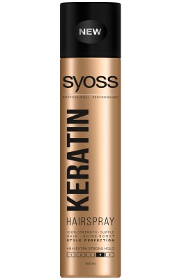Syoss Keratin Style Perfection, Supermocny lakier do włosów, 300ml