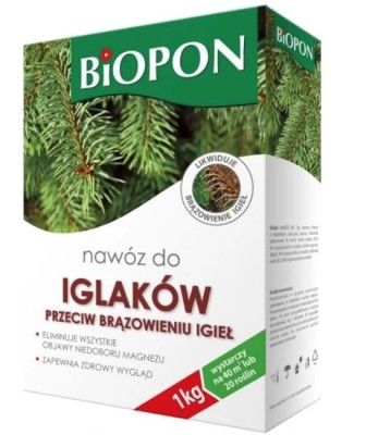 Biopon, nawóz granulowany do iglaków przeciw brązowieniu, 1kg
