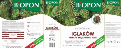 Bopon nawóz granulowany do iglaków przeciw brązowieniu igieł BiOPON 3kg