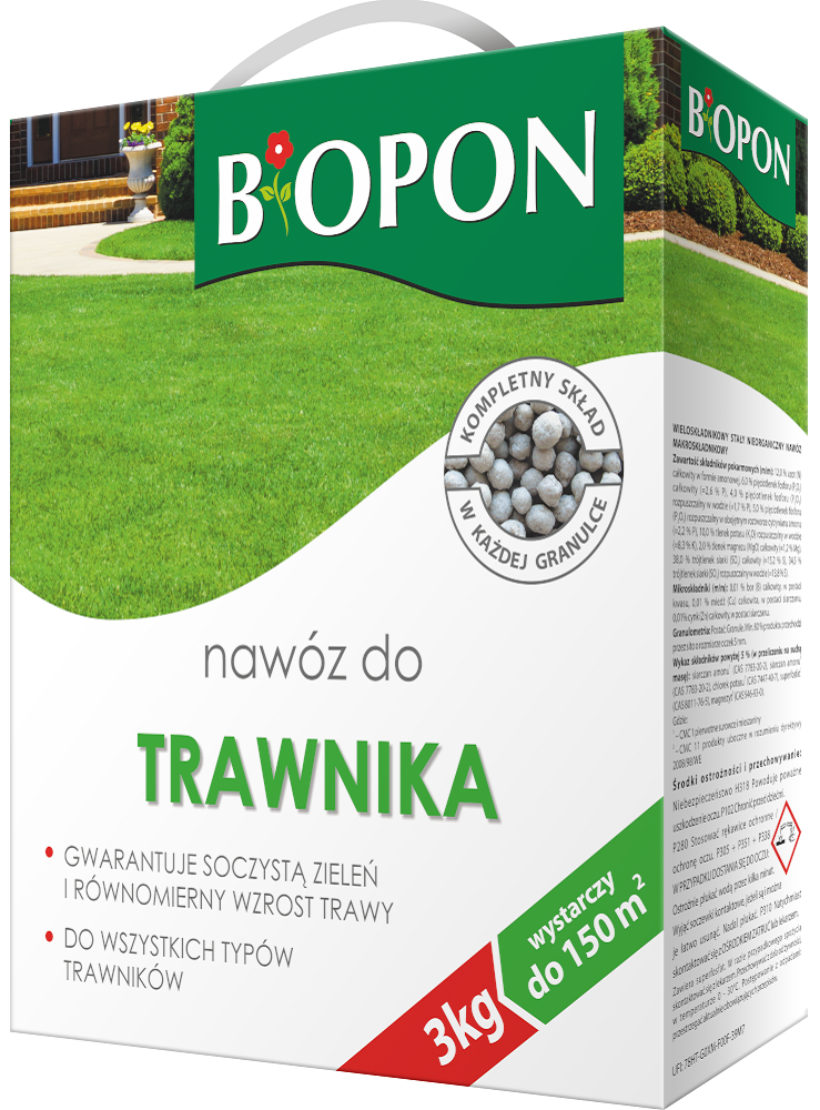 Bopon nawóz granulowany do trawnika BiOPON 3kg