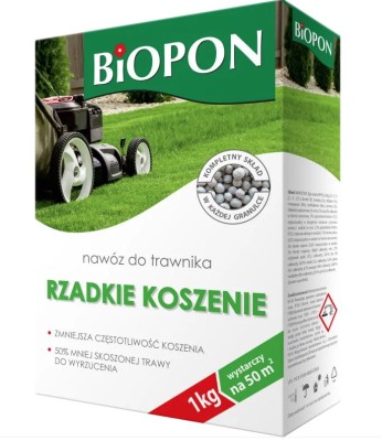 Biopon, nawóz granulowany do trawnika rzadkie koszenie, 1kg