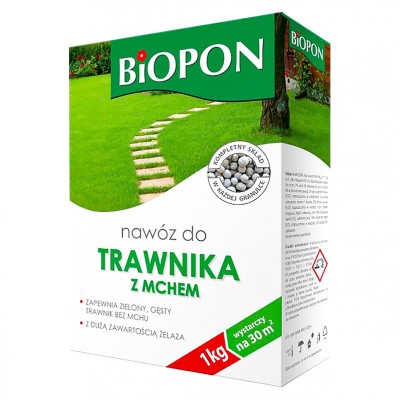 Biopon, nawóz granulowany do trawnika z mchem, 1kg