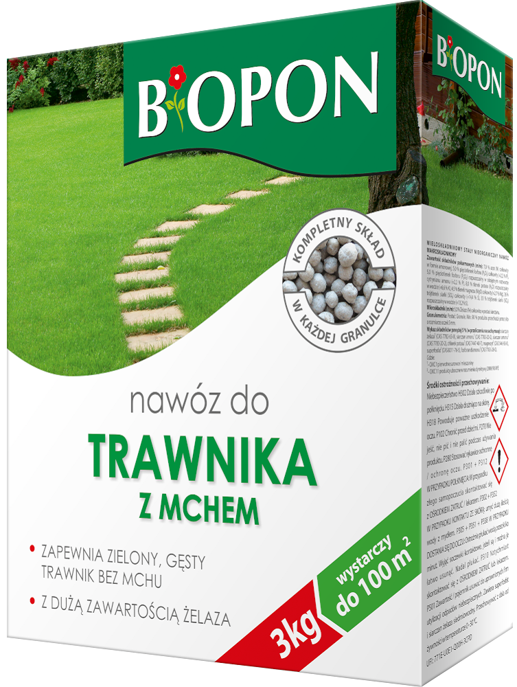 Bopon nawóz granulowany do trawnika z mchem BiOPON 3kg