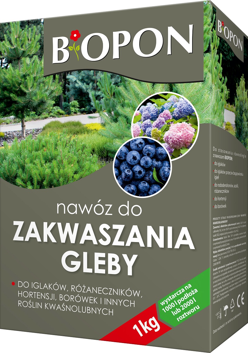 Bopon granulowany nawóz do zakwaszenia gleby BiOPON 1kg
